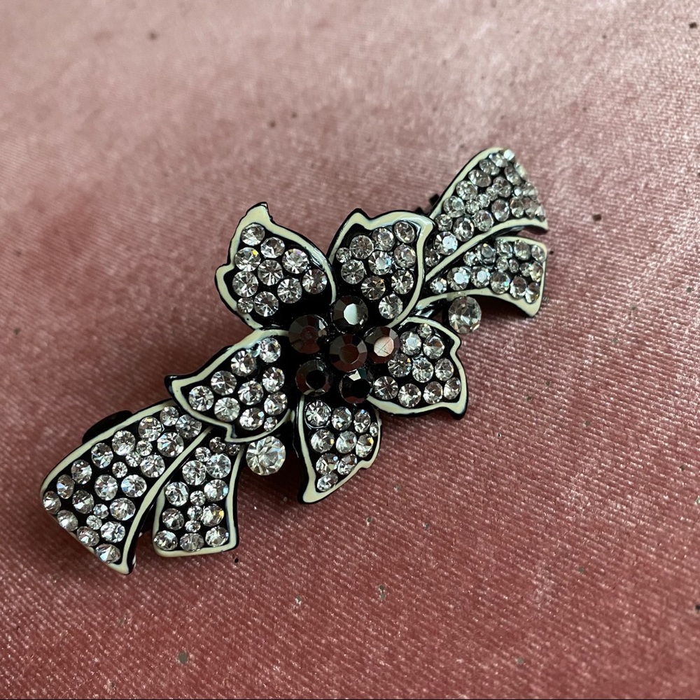 Black and White Studded Hair Clip